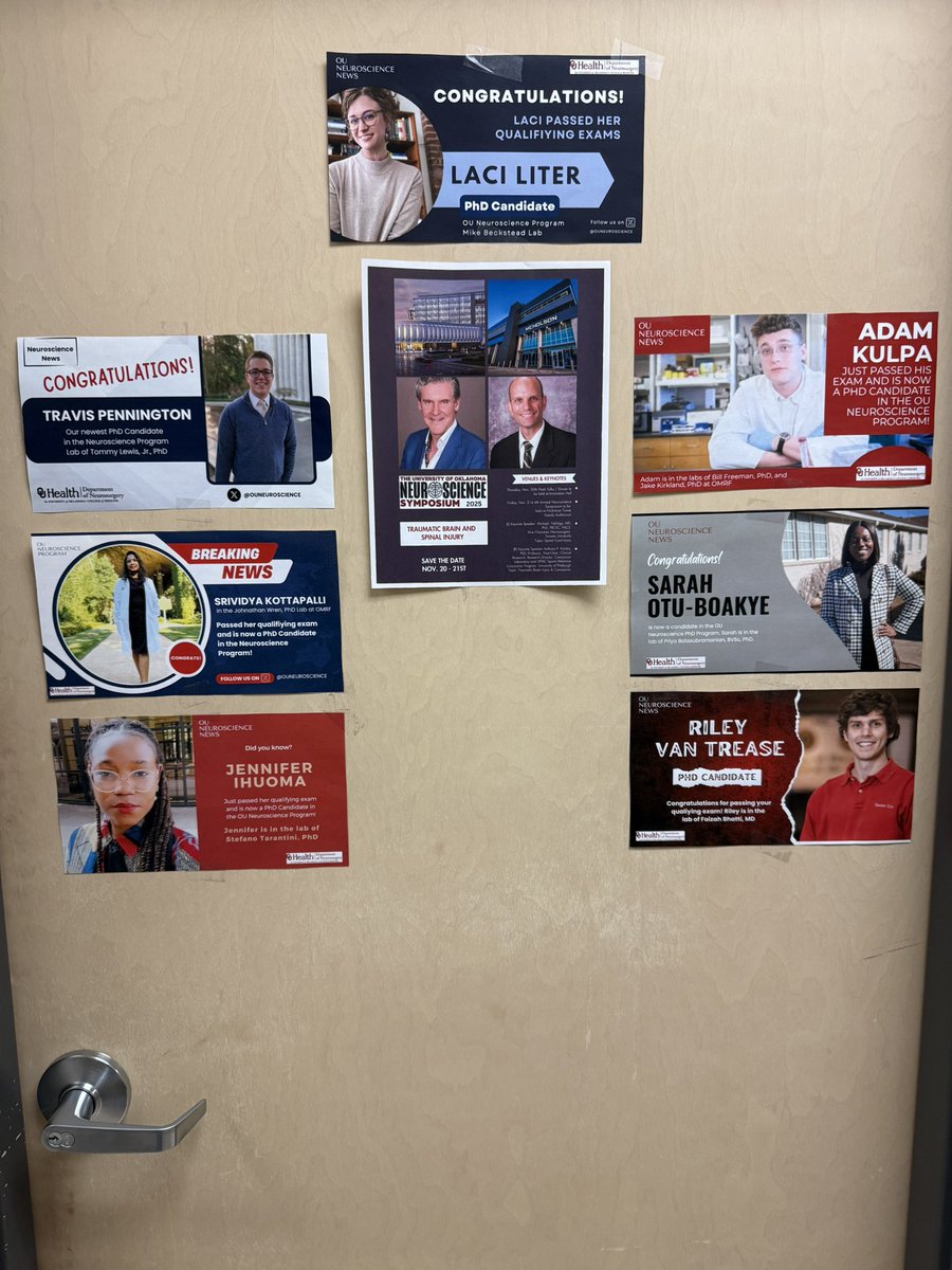 Zachary A. Smith, M.D. (@zacharyasmithmd) on Twitter photo A neuroscience grad program **inside** a neurosurgery department. We are four years in.
A spring full of great seminars and passed qualifying exams just finished.
Excited for our program’s next steps!
<a href="/OU_Neurosurgery/">University of Oklahoma Neurosurgery</a> <a href="/OUskullbaseMD/">Ian Dunn</a> <a href="/JulieMHumphrey/">Julie Humphrey</a> A neuroscience grad program **inside** a neurosurgery department. We are four years in.
A spring full of great seminars and passed qualifying exams just finished.
Excited for our program’s next steps!
<a href="/OU_Neurosurgery/">University of Oklahoma Neurosurgery</a> <a href="/OUskullbaseMD/">Ian Dunn</a> <a href="/JulieMHumphrey/">Julie Humphrey</a>