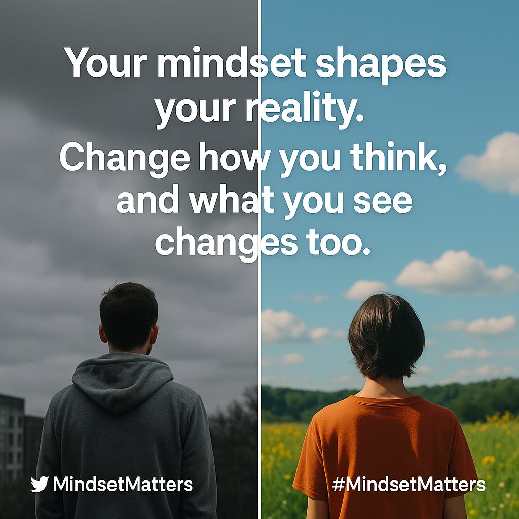 Motiv_Quarters's tweet photo. Your mindset shapes your reality.
Same world. Different lens.
Change how you think, and what you see changes too. #MindsetMatters https://t.co/4ijGa2rngR