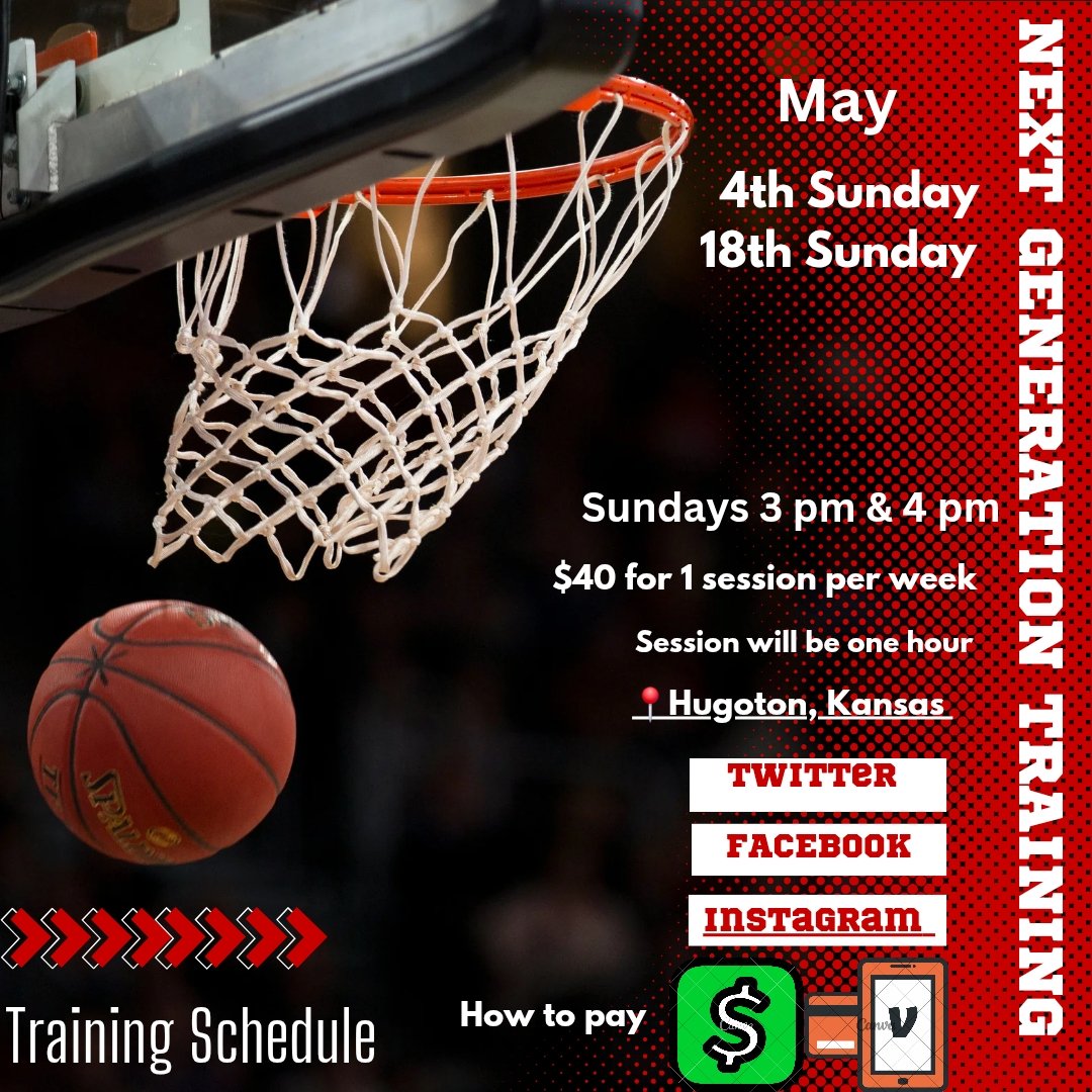 📅 Workouts schedule for the month of May!
Workout pricing has changed from $30 to $40.
Workout times are still the same from 3 pm and 4 pm. 

📍Same location
maps.app.goo.gl/DvcUGUrERDn2Ez…