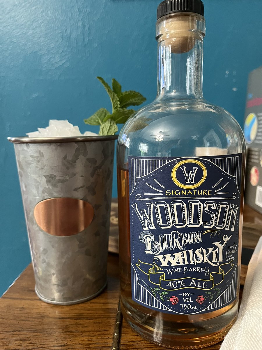First Mint Julep of the day! <a href="/woodsonwhiskey/">Woodson Whiskey</a> <a href="/CharlesWoodson/">Charles Woodson</a> #KentuckyDerby #mintjulep