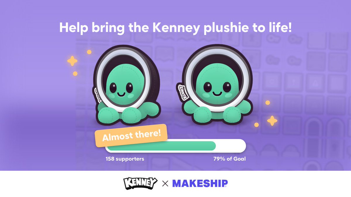 Almost there! ✨ Thank you for all the support you've given to make the Kenney plushie become reality, we're almost at the goal. If you haven't yet, do consider pledging and supporting free game assets!

makeship.com/petitions/kenn…