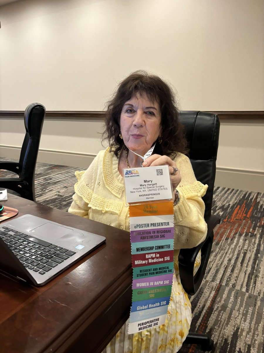 HSS Anesthesiology (@hssanesthesia) on Twitter photo The absolutely amazing <a href="/MaryJHargett1/">Mary J. Hargett</a>, <a href="/HSSAnesthesia/">HSS Anesthesiology</a> Director of Education and Clinical Affairs, at #ASRASPRING25 #ASRA50 <a href="/ASRA_Society/">ASRA Pain Medicine</a> The absolutely amazing <a href="/MaryJHargett1/">Mary J. Hargett</a>, <a href="/HSSAnesthesia/">HSS Anesthesiology</a> Director of Education and Clinical Affairs, at #ASRASPRING25 #ASRA50 <a href="/ASRA_Society/">ASRA Pain Medicine</a>
