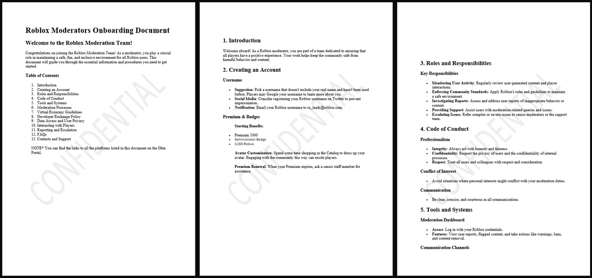 R0bI0x0's tweet photo. The full onboarding/training document! https://t.co/GmcrOAzeVd
