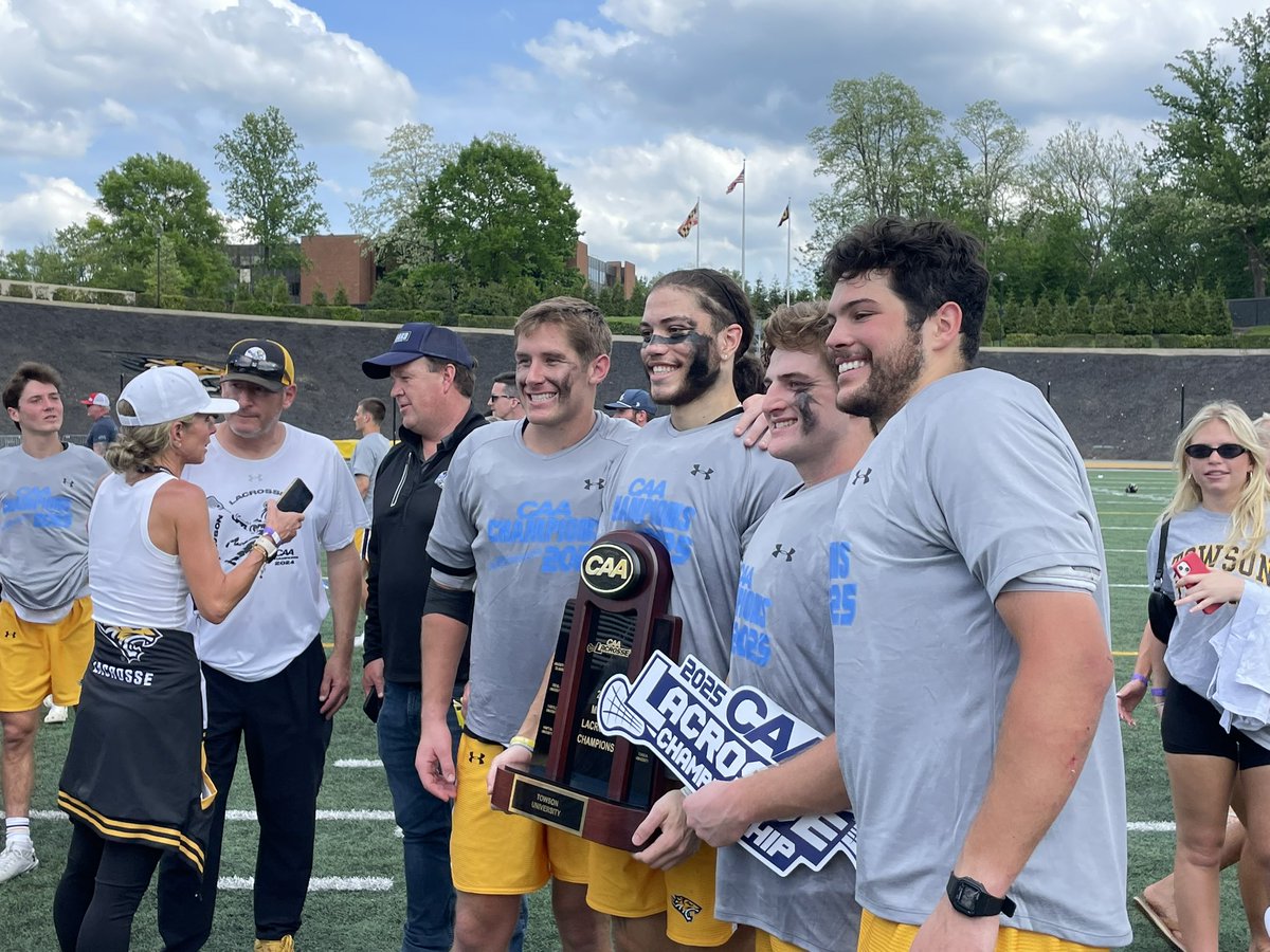 Mike Gathagan (@mikegathagan) on Twitter photo Back-to-back <a href="/CAASports/">Coastal Athletic Association</a> titles for <a href="/Towson_MLAX/">TU Men's Lacrosse</a> after a 13-10 victory over Drexel this afternoon. Team heads into the NCAA tournament on a 10-game winning streak. Back-to-back <a href="/CAASports/">Coastal Athletic Association</a> titles for <a href="/Towson_MLAX/">TU Men's Lacrosse</a> after a 13-10 victory over Drexel this afternoon. Team heads into the NCAA tournament on a 10-game winning streak.