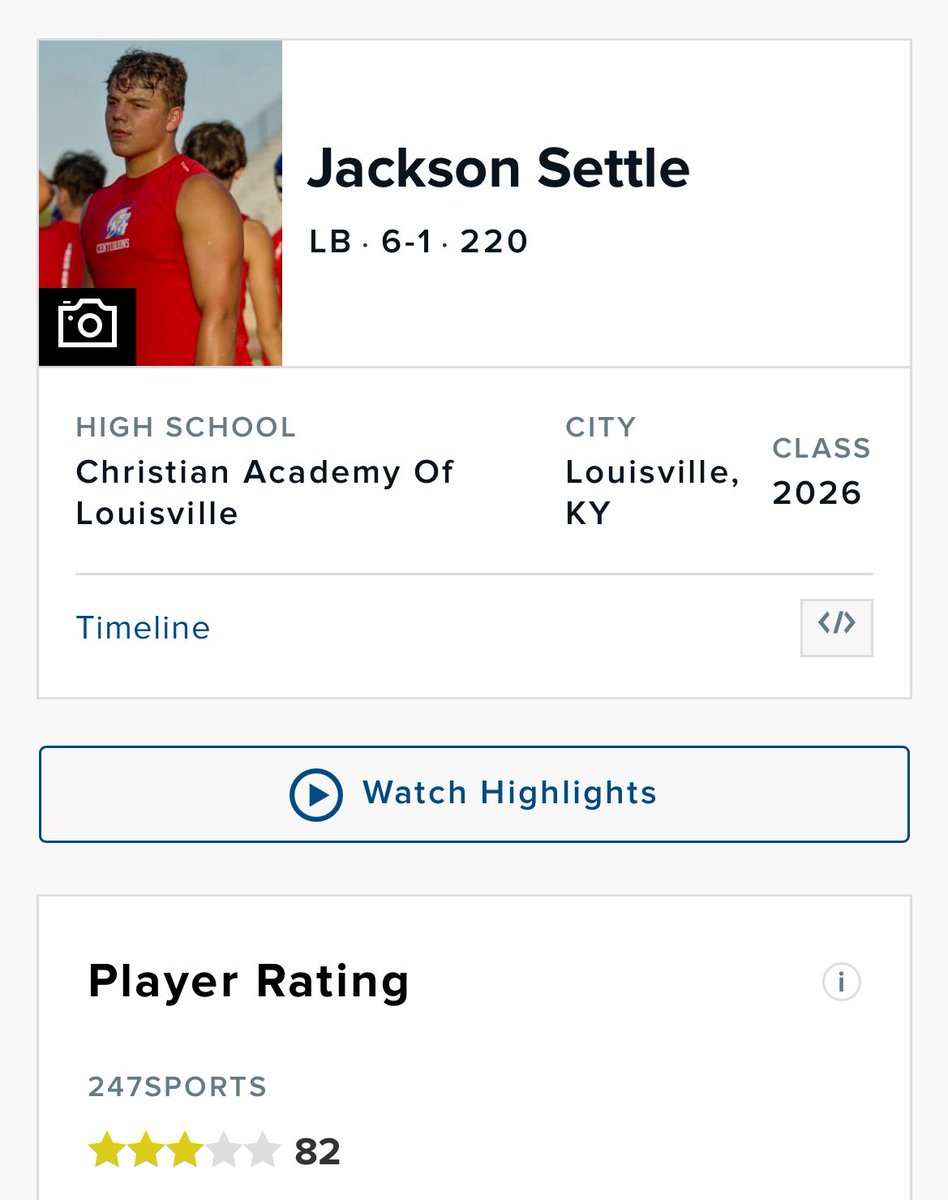 JacksonSettle8's tweet image. Blessed to be named a 3⭐️ by 24/7 sports.
@centurions_fb @Aspirationsgym @AllenTrieu