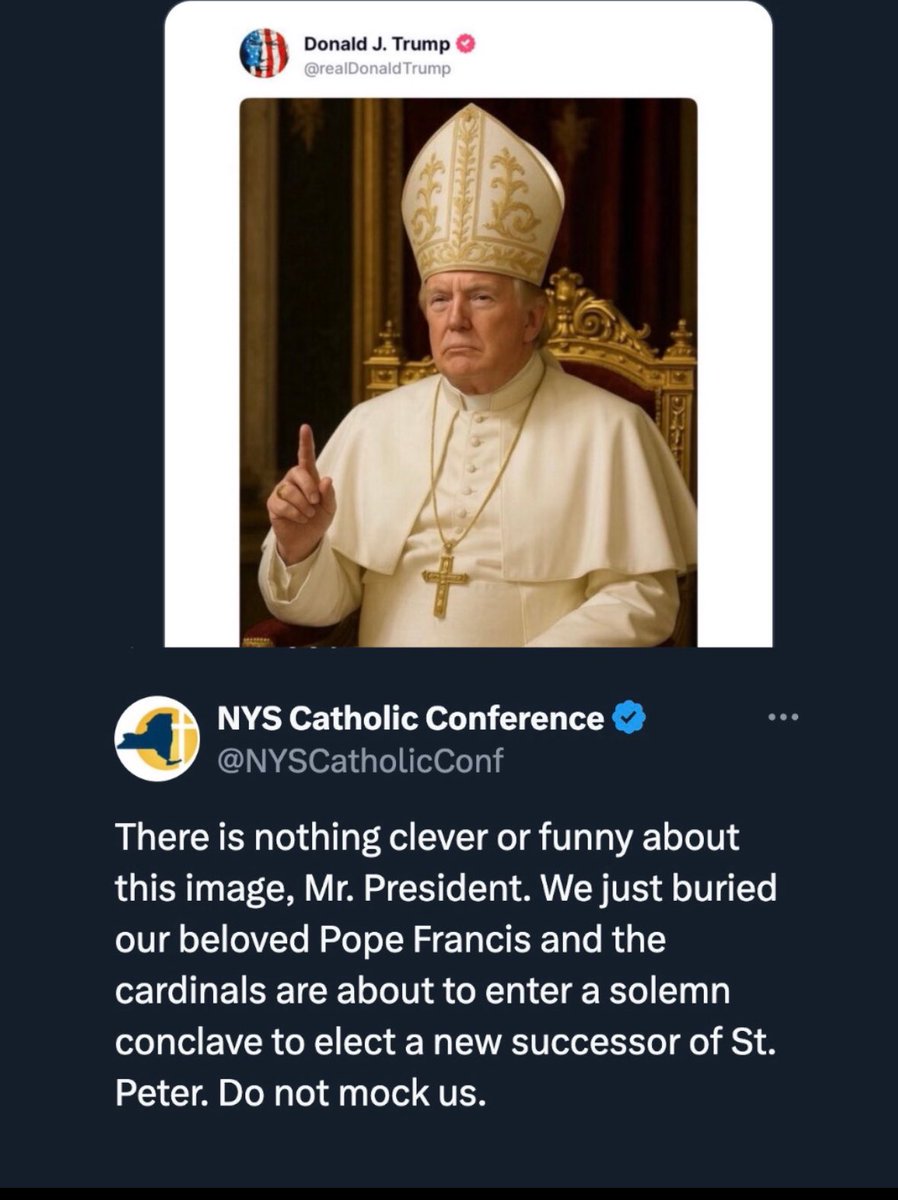 BREAKING: the official account for the Catholic bishops of New York State just brutally criticized Trump.