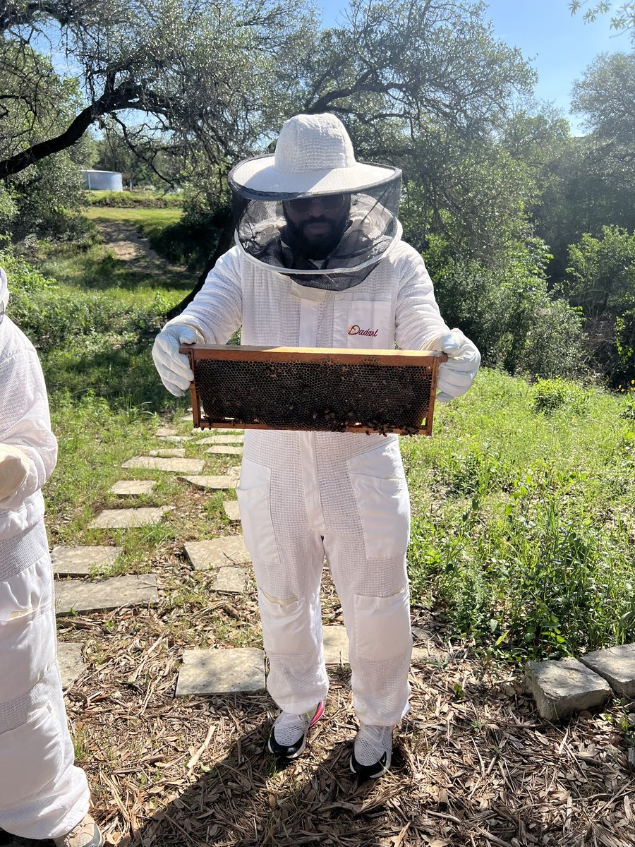 TheMikeyMcfly's tweet photo. One of the coolest experiences I’ve had the chance to partake in. Learned so much as well🤙🏾 #ProtectTheBees https://t.co/cfb5BPHOGT