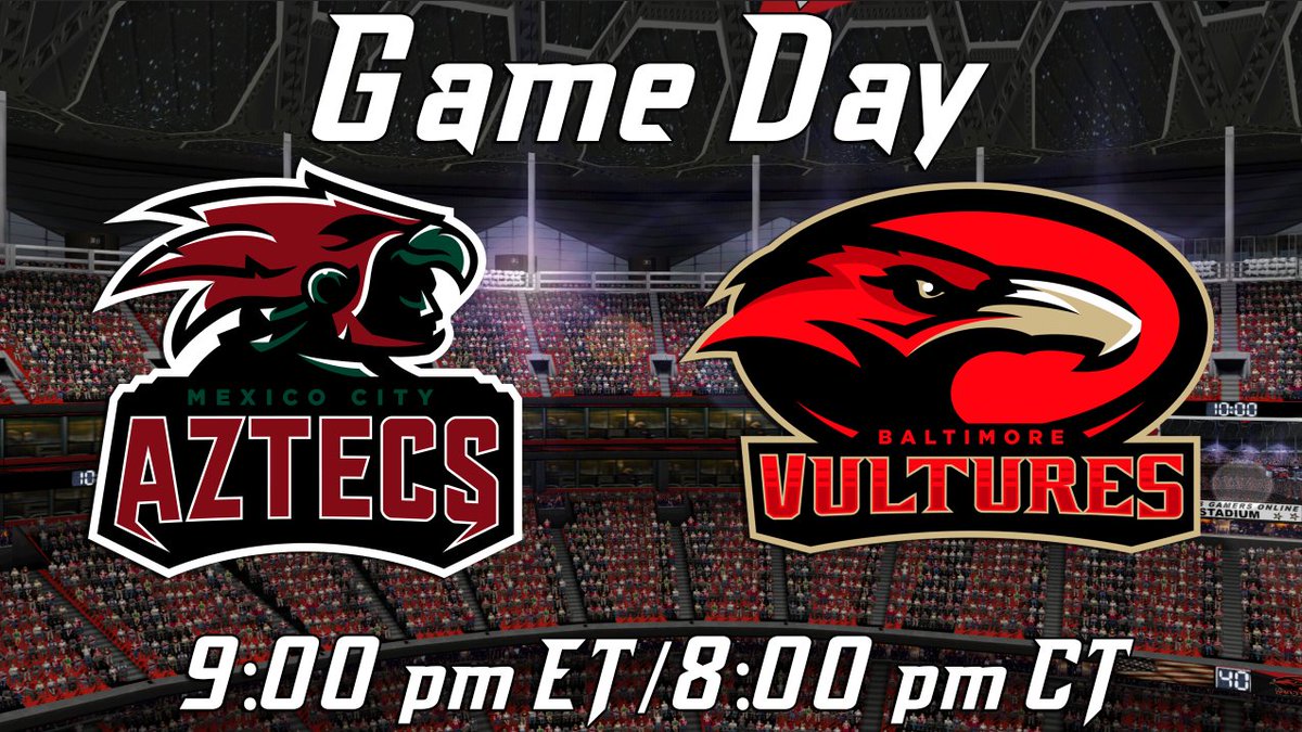 Mexico City Aztecs (@sflaztecs) on Twitter photo Aztecs are ready to rematch the Vultures to punch their ticket to the Championship!
<a href="/simulationfl/">Simulation Football League</a> <a href="/SFL_Vultures/">baltimore vultures</a> #AztecEmpire Aztecs are ready to rematch the Vultures to punch their ticket to the Championship!
<a href="/simulationfl/">Simulation Football League</a> <a href="/SFL_Vultures/">baltimore vultures</a> #AztecEmpire