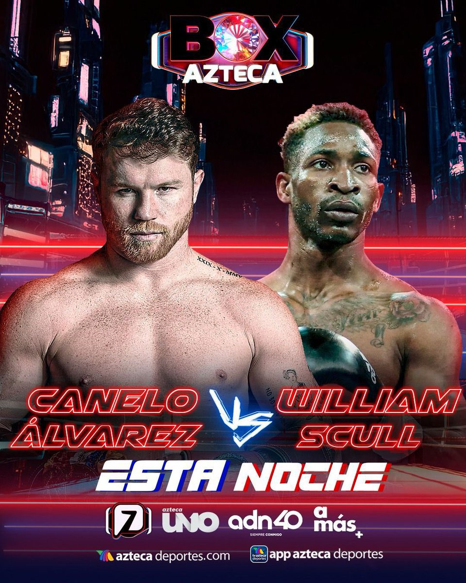 Saúl 'Canelo' Álvarez se enfrenta HOY al cubano William Scull y estos son algunos datos que tienes que saber.

#CaneloXAzteca #BoxAzteca 🥊  
10:00pm por <a href="/AztecaSiete/">Azteca 7</a> <a href="/AztecaUNO/">Azteca UNO</a>