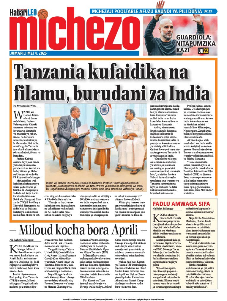 #Magazetiyaleo 

Habari Leo 

Jumapili Mei 04, 2025