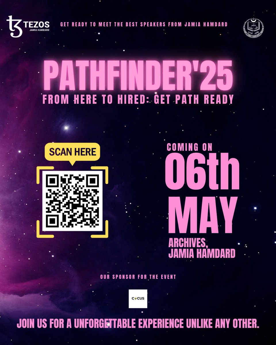 Tezosclubjh's tweet photo. 🚨 The wait is over!
Presenting Pathfinder'25 — powered by @TezosJH &amp; proudly sponsored by Cocus 💼✨

💻 Web Dev | 🤖 AI/ML | 🔐 Cybersecurity
📱 Android &amp; DSA | 📊 Data Science | 🌐 Web3

👉 Register now: https://t.co/XSu2Fi1PO2

#Pathfinder25 #TezosJH #TechRoadmap #CareerReady https://t.co/fWGNAa22hD