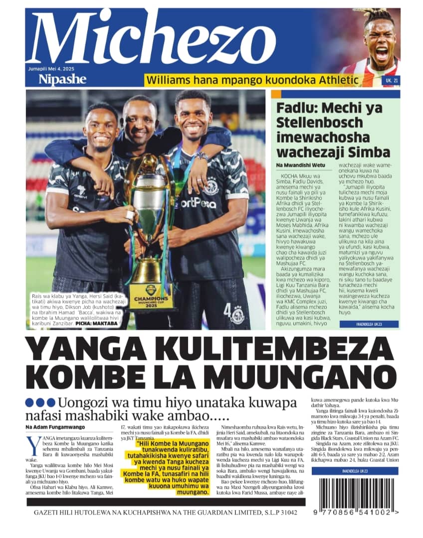 #Magazetiyaleo 

Nipashe 

Jumapili Mei 04, 2025