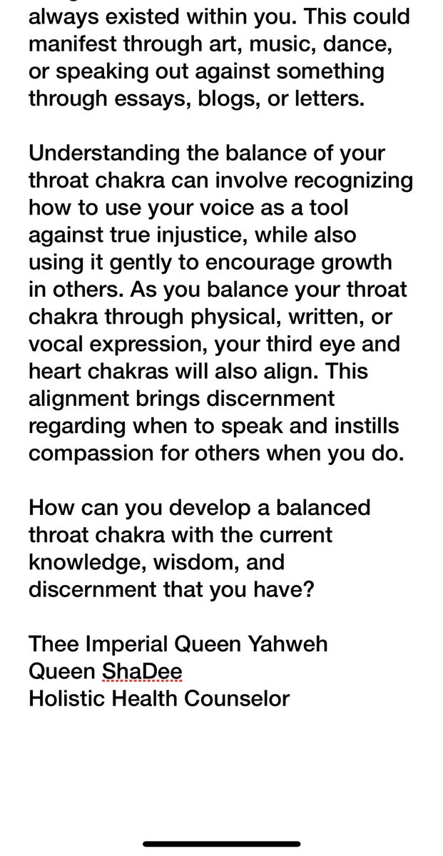 DivineYahweh's tweet photo. #ThroatChakra
#Selfcare
#Originalvoice
#Healingself https://t.co/3UZQzohyCP