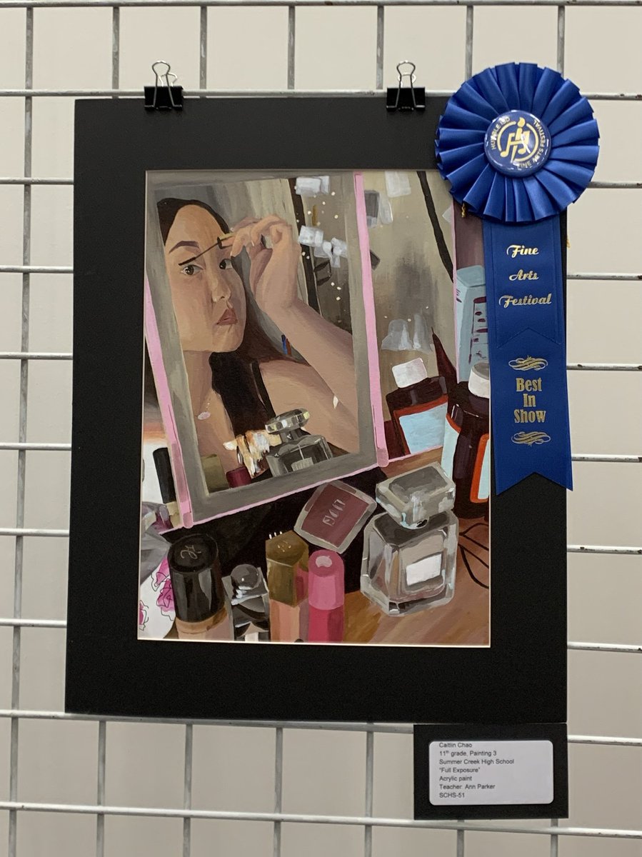 Congratulations Caitlin Chao 11th grade. Best in show for Rodeo AND Fine Arts Festival! ⁦<a href="/HumbleISD_SCHS/">Summer Creek High</a>⁩ ⁦<a href="/VisualArtHumble/">Humble ISD Visual Arts</a>⁩
