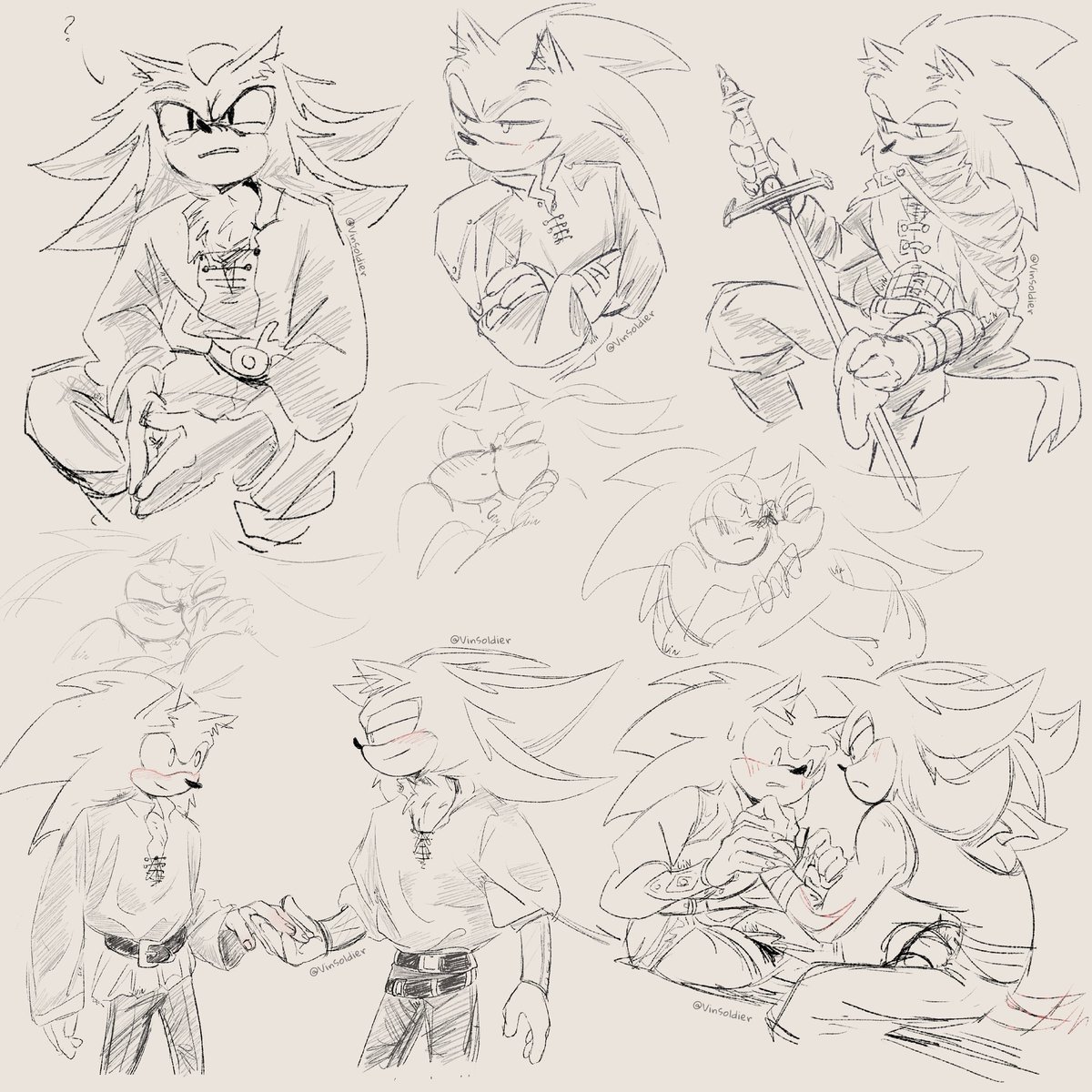 VinSoldier's tweet image. I start my exams week, so see you next weekend. I leave you with an au ...? Maybe?  From my prince Sonic and Sir Shadow. #sonadow #Shadonic