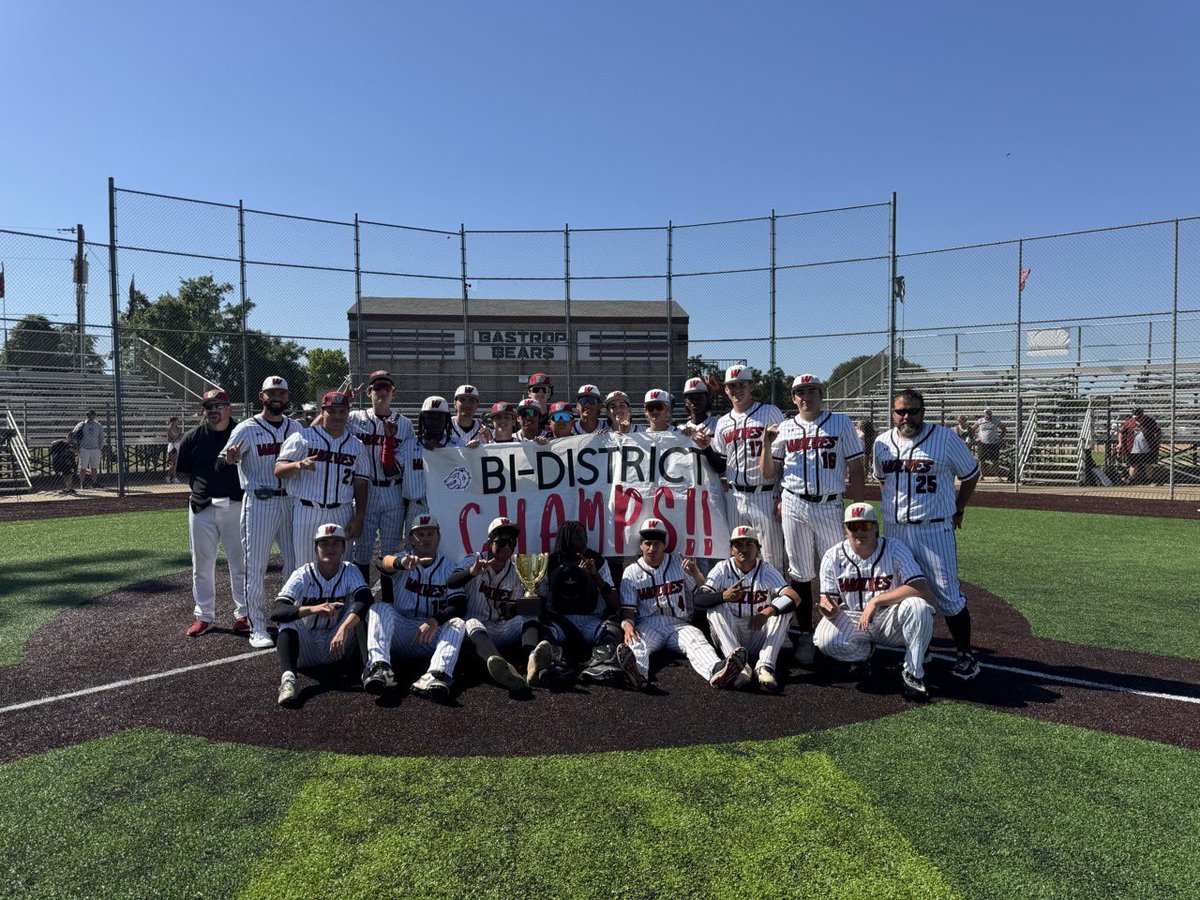Coach Hughes (@coach_hughes2) on Twitter photo Congrats to <a href="/Weiss_Baseball/">Weiss Wolves Baseball</a> on becoming Bi-District Champs! Proud of you guys!! Locked and loaded! Ready for Round 2!
#ADifferentBreedπΊβΎοΈ Congrats to <a href="/Weiss_Baseball/">Weiss Wolves Baseball</a> on becoming Bi-District Champs! Proud of you guys!! Locked and loaded! Ready for Round 2!
#ADifferentBreedπΊβΎοΈ