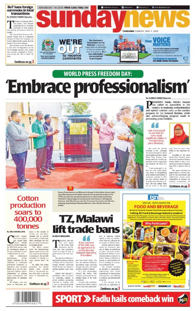 #Magazetiyaleo 

Sunday News 

Jumapili Mei 04, 2025
