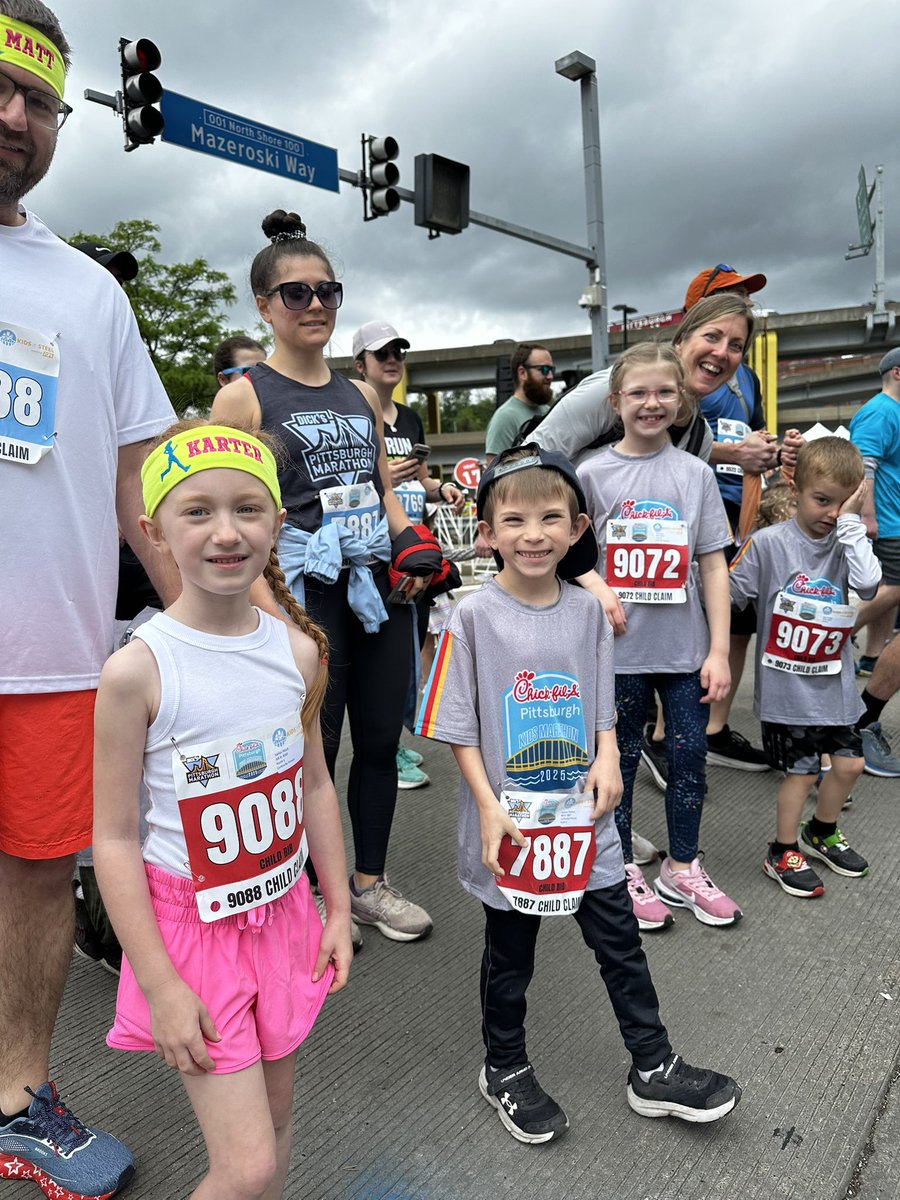Great morning at the Pittsburgh Kids Marathon! 🏃‍♀️