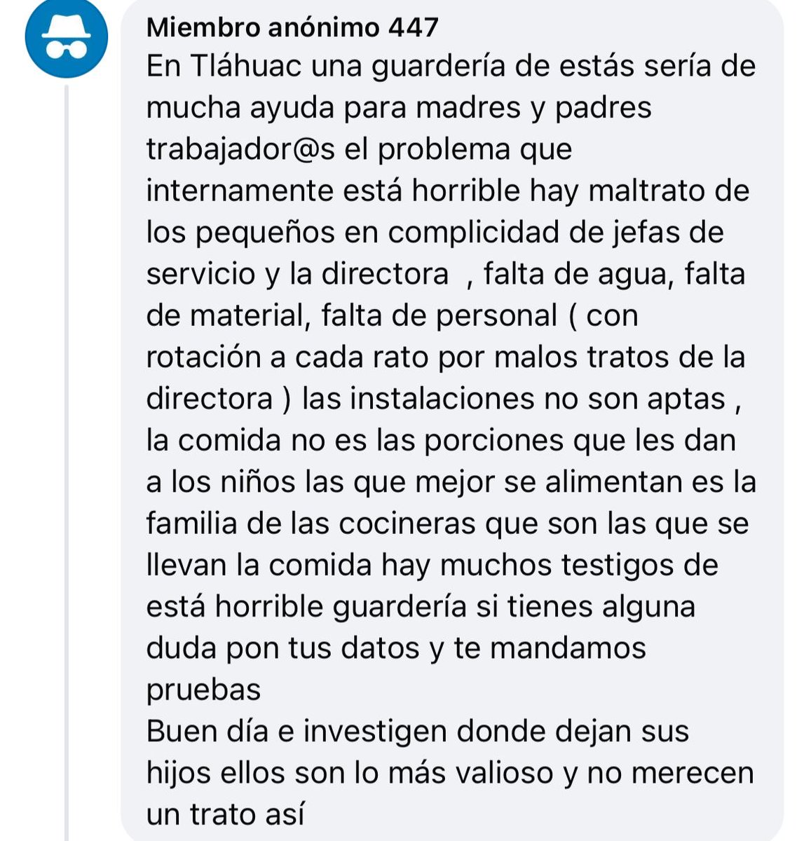 codigobarriomx's tweet photo. se cuentan con testimonios de padres y madres de familia, profesionistas en distintas áreas que trabajaron en este lugar y que al igual que los niños y niñas, recibieron malos tratos. https://t.co/i7OiE9LXCE