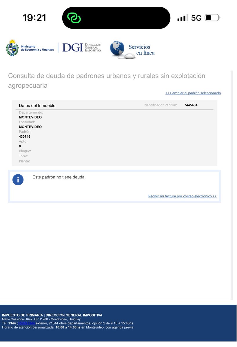 🔥 La huella de Seregni del Frente Amplio debía 5 años de Impuesto de Primaria. 

⚠️ Al hacerse público el 3/5/25, abonaron la “modica” suma de $822.657,00 cómo se aprecia en las imágenes. 

#QueGobierneLaHonestidad