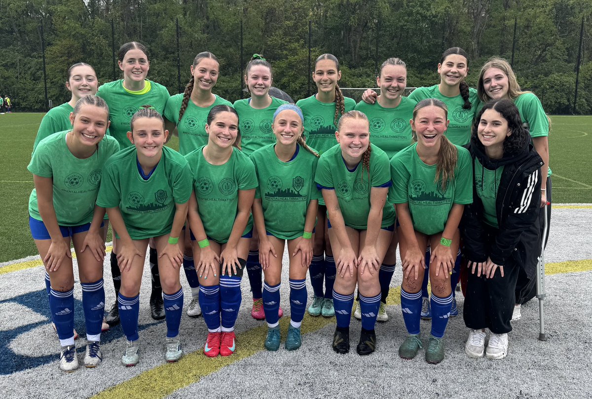 Beadling 2009 Girls Academy Team (@beadling2009ga) on Twitter photo Despite the rain, it was a great Green Out Game day!
Missing a few from our all smiles, post-game selfie 🤣
Thank you to the college coaches who attended our game today!
<a href="/BeadlingSoccer/">Beadling Soccer Club</a> <a href="/GAcademyLeague/">Girls Academy</a>
#MentalHealthAwarenessMonth
#MentalHealthMatters Despite the rain, it was a great Green Out Game day!
Missing a few from our all smiles, post-game selfie 🤣
Thank you to the college coaches who attended our game today!
<a href="/BeadlingSoccer/">Beadling Soccer Club</a> <a href="/GAcademyLeague/">Girls Academy</a>
#MentalHealthAwarenessMonth
#MentalHealthMatters