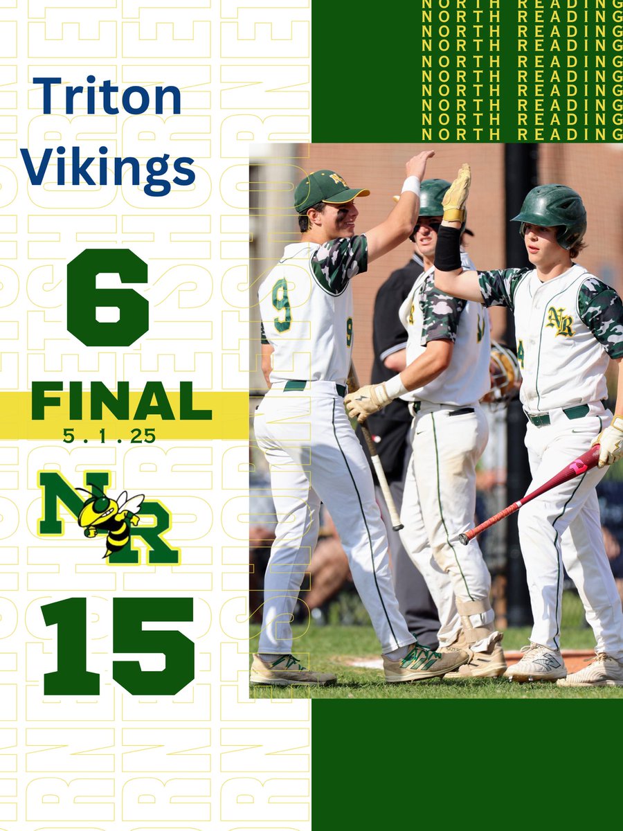 North Reading Baseball (@nrhsbaseball1) on Twitter photo Hornets (10-1) beat Triton 15-6. Head to Amesbury on Tuesday.
<a href="/nrtranscript/">North Reading Transcript</a> <a href="/NRAthleticDir/">NRHS Athletic Dept</a> <a href="/BrianRoachJr/">Brian Roach, Jr.</a> <a href="/GlobeSchools/">Boston Globe Schools</a> <a href="/BostonHeraldHS/">Danny Ventura</a> <a href="/MSONEWSports/">MSONEWSports</a> Hornets (10-1) beat Triton 15-6. Head to Amesbury on Tuesday.
<a href="/nrtranscript/">North Reading Transcript</a> <a href="/NRAthleticDir/">NRHS Athletic Dept</a> <a href="/BrianRoachJr/">Brian Roach, Jr.</a> <a href="/GlobeSchools/">Boston Globe Schools</a> <a href="/BostonHeraldHS/">Danny Ventura</a> <a href="/MSONEWSports/">MSONEWSports</a>