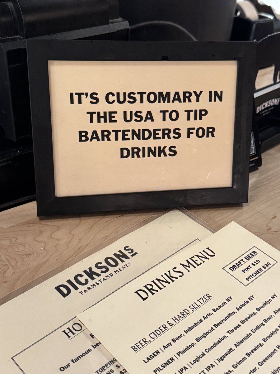 ErikKaiser's tweet image. Tipping culture not out of control. NYC gets a lot of tourists who don’t understand waitstaff economics.