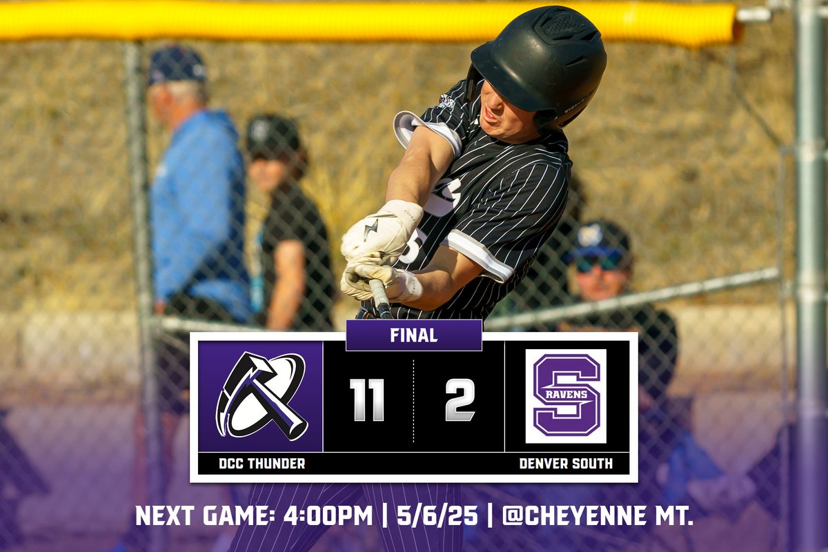 Baseball ⚾️ puts up BIG numbers in an 11-2 victory over Denver South! 🔥 #GoThunder