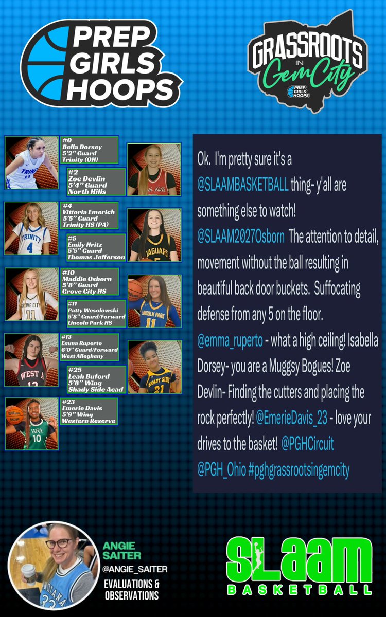 slaambasketball (@slaambasketball) on Twitter photo 🏀🔥 <a href="/SLAAM2027Osborn/">SLAAM Basketball 2027 Osborn</a> shining at #GrassrootsInGemCity! <a href="/angie_saiter/">Angie Saiter</a> & <a href="/PGHCircuit/">Prep Girls Hoops Circuit 🏀</a> rave about their attention to detail, suffocating defense, and beautiful backdoor buckets. A true gem for the #SLAAMFam! 💎 Leah Buford <a href="/vittoriaemerich/">Vittoria Emerich</a>, <a href="/emma_ruperto/">Emma Ruperto</a>, <a href="/Zoe_Devlin3/">Zoe Devlin</a>, <a href="/ehritz_13/">Emily Hritz</a>, 🏀🔥 <a href="/SLAAM2027Osborn/">SLAAM Basketball 2027 Osborn</a> shining at #GrassrootsInGemCity! <a href="/angie_saiter/">Angie Saiter</a> & <a href="/PGHCircuit/">Prep Girls Hoops Circuit 🏀</a> rave about their attention to detail, suffocating defense, and beautiful backdoor buckets. A true gem for the #SLAAMFam! 💎 Leah Buford <a href="/vittoriaemerich/">Vittoria Emerich</a>, <a href="/emma_ruperto/">Emma Ruperto</a>, <a href="/Zoe_Devlin3/">Zoe Devlin</a>, <a href="/ehritz_13/">Emily Hritz</a>,