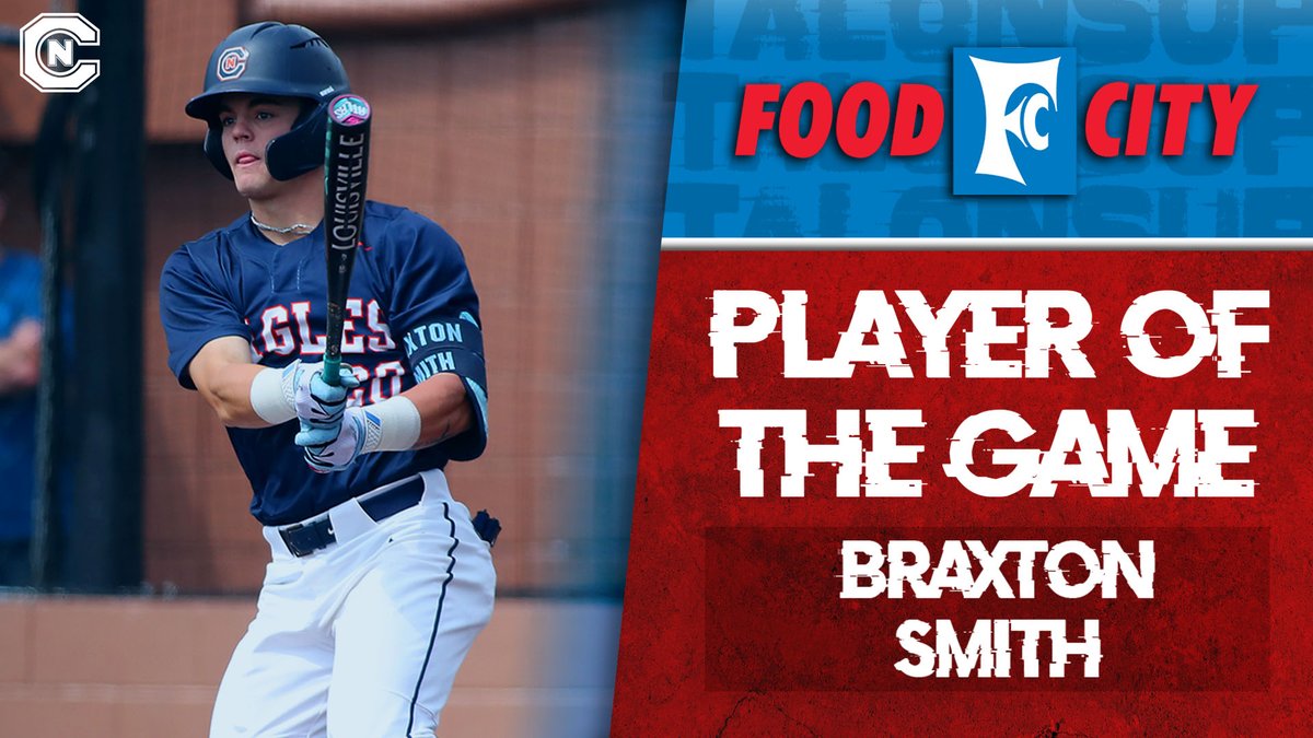 Carson-Newman Athletics (@cn_eagles) on Twitter photo Career-high 3⃣ hits for <a href="/braxtonsmith_16/">Braxton Smith</a> in his first career postseason game. The freshman outfielder is our Food City Player of the Game
<a href="/CNBaseball/">Carson-Newman Baseball</a> x #TalonsUp Career-high 3⃣ hits for <a href="/braxtonsmith_16/">Braxton Smith</a> in his first career postseason game. The freshman outfielder is our Food City Player of the Game
<a href="/CNBaseball/">Carson-Newman Baseball</a> x #TalonsUp
