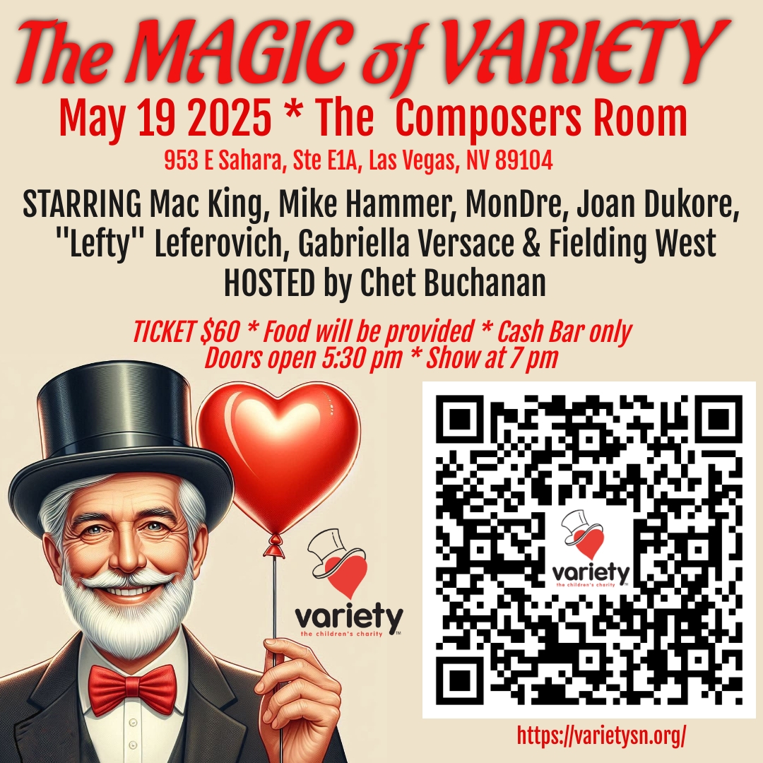 🎩✨ Experience an unforgettable night of magic at THE MAGIC OF VARIETY with legendary performers! Grab your tickets now before they disappear! 🃏🎟️universe.com/events/magic-o…
ADD PNG EVENT IMAGE