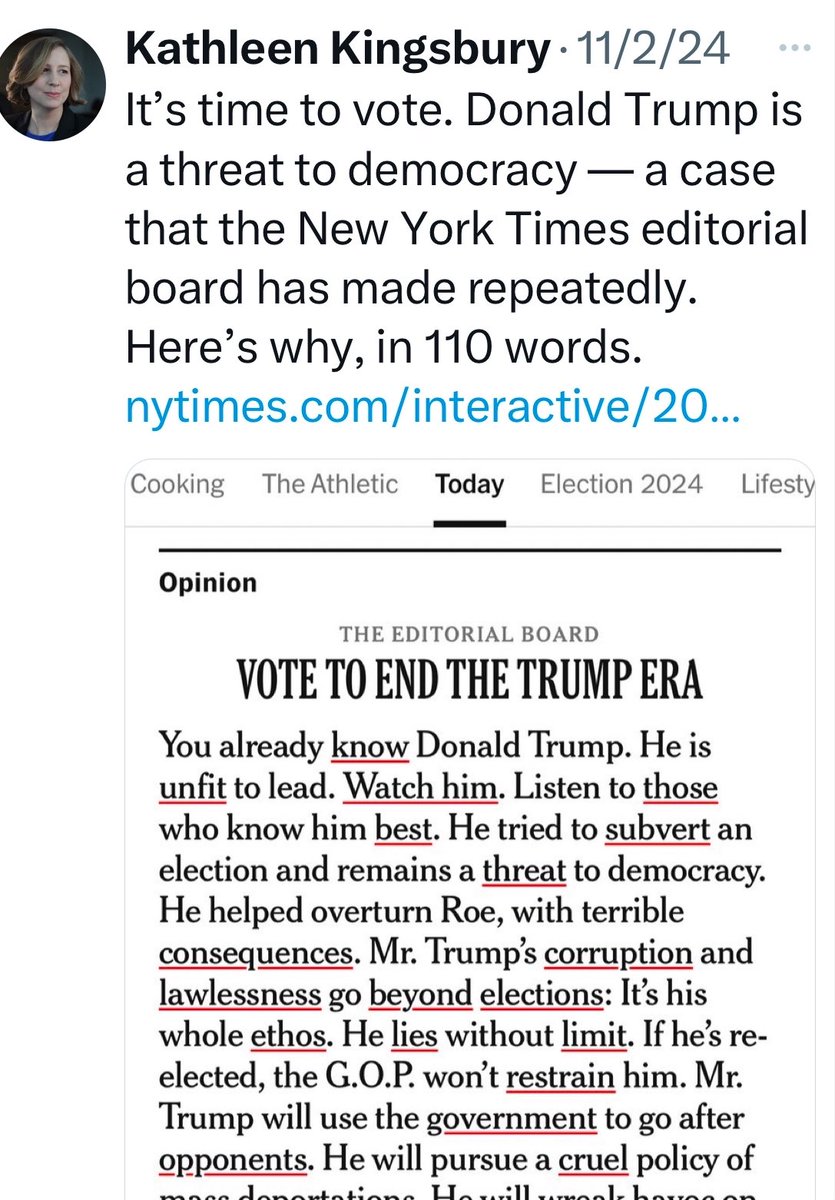 TaliGillette's tweet photo. @EYakoby Kathleen Kingsbury, who heads the New York Times Opinion section, didn’t stop working for Soros. She just switched email addresses. Maybe it’s time they renamed it from ‘Opinion’ to ‘Agenda. https://t.co/maXWuHGFQK