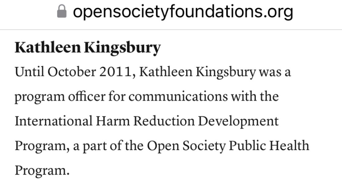 TaliGillette's tweet photo. @EYakoby Kathleen Kingsbury, who heads the New York Times Opinion section, didn’t stop working for Soros. She just switched email addresses. Maybe it’s time they renamed it from ‘Opinion’ to ‘Agenda. https://t.co/maXWuHGFQK