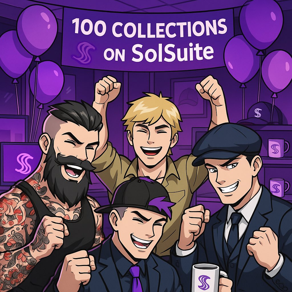 Jelly Co (@jellyconft) on Twitter photo SolSuite has now officially onboarded 100 collections since launch 🎉
Exceptional work from the entire <a href="/sol_suite/">Sol Suite by JellyCo.</a> team, it’s still just getting started ❤️
Solsuite.io SolSuite has now officially onboarded 100 collections since launch 🎉
Exceptional work from the entire <a href="/sol_suite/">Sol Suite by JellyCo.</a> team, it’s still just getting started ❤️
Solsuite.io