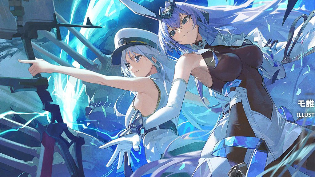 Enterprise and New Jersey🤍💙🦅
＃アズールレーン
＃AzurLane
