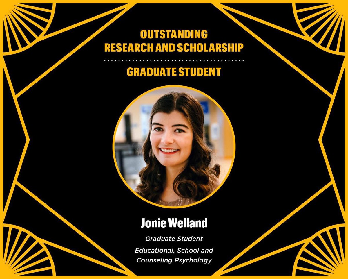 Jonie Welland (@jonie__welland) on Twitter photo So honored to receive the <a href="/MizzouEducation/">Mizzou Education & Human Development</a> 2025 Outstanding Research and Scholarship - Graduate Student Award! 💛🖤 <a href="/EscpMizzou/">ESCP Mizzou</a> <a href="/MUSchoolPsych/">Mizzou School Psychology</a> So honored to receive the <a href="/MizzouEducation/">Mizzou Education & Human Development</a> 2025 Outstanding Research and Scholarship - Graduate Student Award! 💛🖤 <a href="/EscpMizzou/">ESCP Mizzou</a> <a href="/MUSchoolPsych/">Mizzou School Psychology</a>