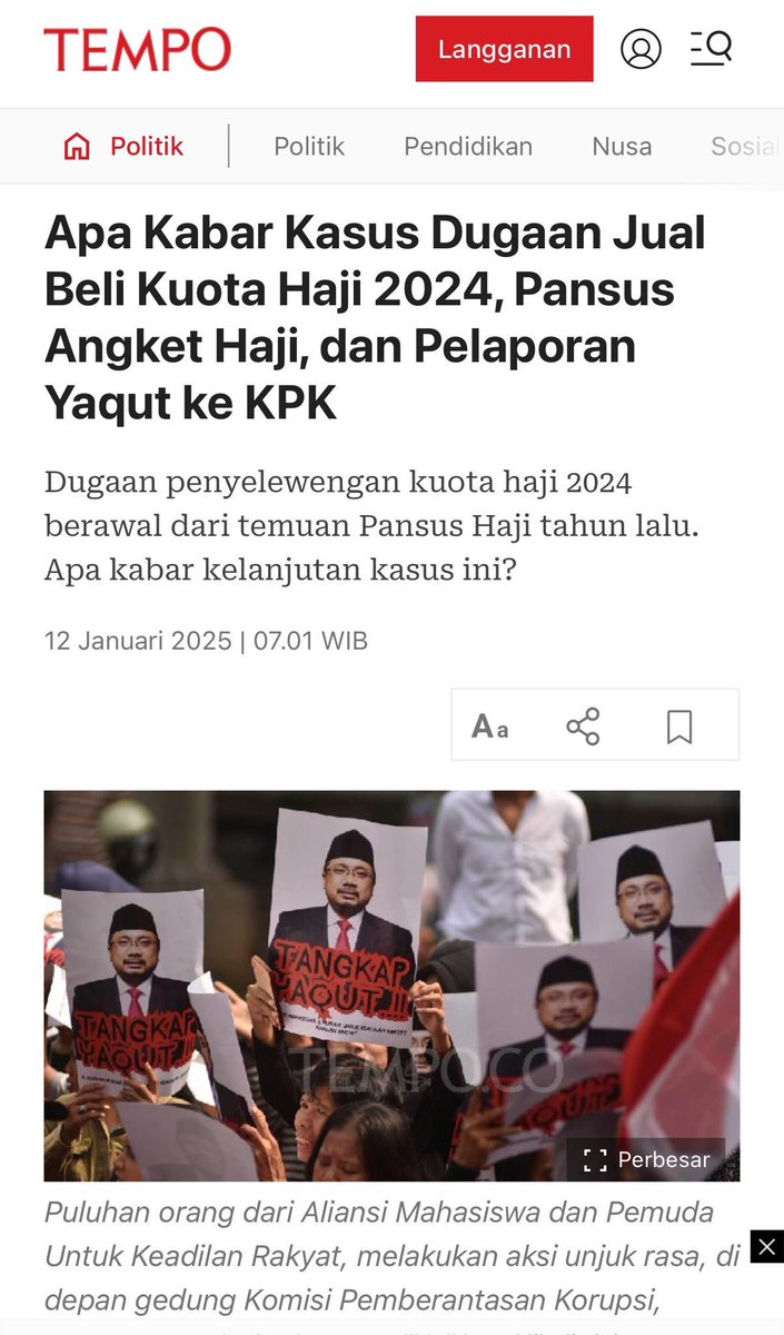 Dear <a href="/KPK_RI/">KPK</a> apa kabar? 
Takut ya pdhl semua sdh terang benderang di pansus haji? Klu takut mending kalian bubar sj
