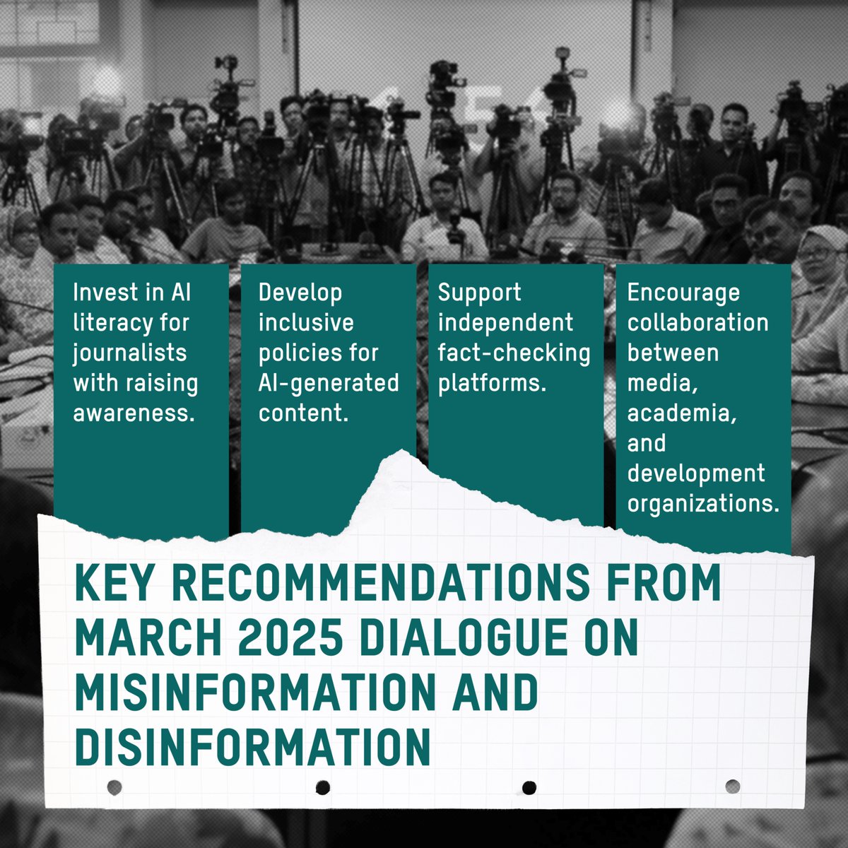 World Press Freedom Day 2025 highlights the challenge of protecting freedom of expression in an era of AI. From deepfakes to algorithmic bias, AI is challenging how stories are told and who gets to tell them.

Let’s stand together to safeguard the truth.