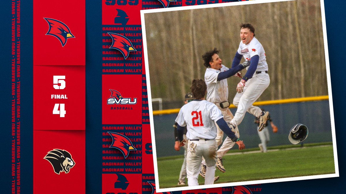 SVSU Baseball (@svsubaseball) on Twitter photo Great walk-off Win on Sr day!
<a href="/Grant_Richard9/">Grant Richardson</a> with the walk off shot to LCF in the 10th
<a href="/RyanJarvis_21/">Ryan Jarvis</a> 4-5 on the day
<a href="/LucasMead04/">Lucas Mead</a> 2-5 with a 2B , RBI
Chase Raymond 8 IP, 4 R, 5 Ks, 0 BBs
<a href="/nathan_masar/">Nathan Masar</a> gets the W. 2 IP, 0 R, 0 Hs, 2 Ks Great walk-off Win on Sr day!
<a href="/Grant_Richard9/">Grant Richardson</a> with the walk off shot to LCF in the 10th
<a href="/RyanJarvis_21/">Ryan Jarvis</a> 4-5 on the day
<a href="/LucasMead04/">Lucas Mead</a> 2-5 with a 2B , RBI
Chase Raymond 8 IP, 4 R, 5 Ks, 0 BBs
<a href="/nathan_masar/">Nathan Masar</a> gets the W. 2 IP, 0 R, 0 Hs, 2 Ks