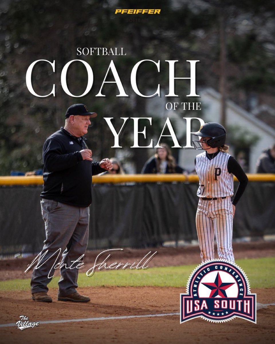 𝑴𝒐𝒏𝒕𝒆 𝑺𝒉𝒆𝒓𝒓𝒊𝒍𝒍 - 𝑪𝑶𝑻𝒀

Sherrill collects his fourth consecutive USA South Coach of the Year honor. He’s led the Falcons to a 30-7 overall record which included a perfect 18-0 record in Conference play and the program’s fifth consecutive regular season title.