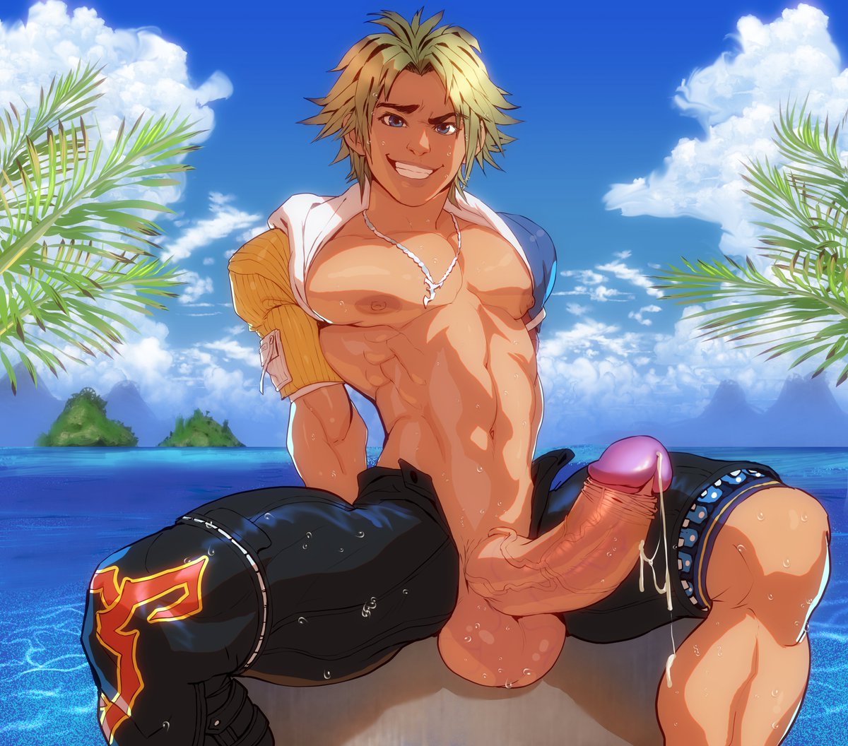 Anma_arts_NSFW's tweet photo. Commission for the wonderful @diamond_giraffe !
A very old Tidus pic redrawn! :P https://t.co/icY1MohJdI