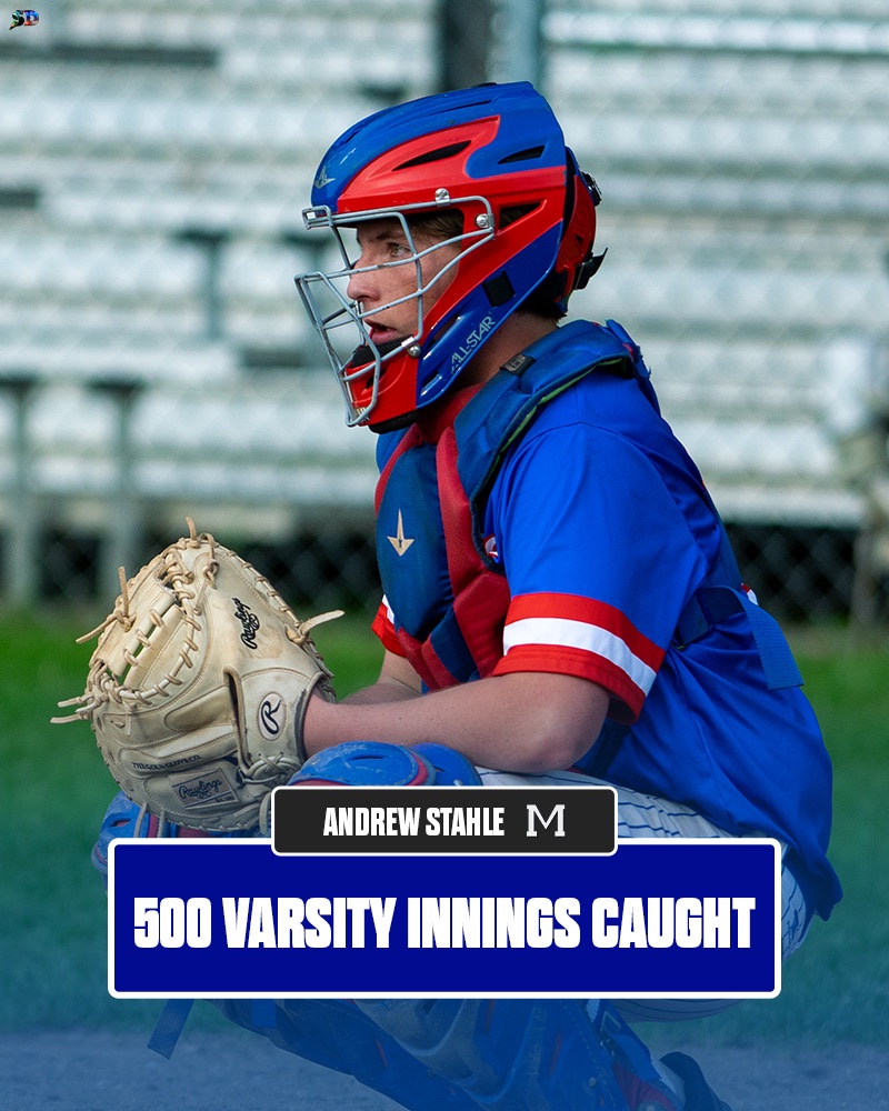 BulldogsBase's tweet photo. 🚨ACCOLADE ALERT🚨

With today’s game two win of the Fowler Tournament against Ionia, senior catcher Andrew Stahle has surpassed 500 Varsity Innings Caught! Congrats, Andrew! https://t.co/iDfRSw2gED