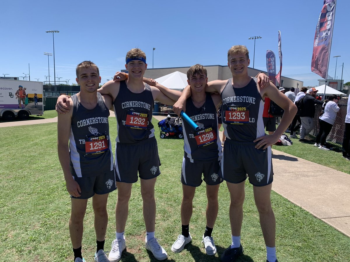The Crusaders scored 37 points at the TAPPS state meet . Our 4x200 relay with two sets of twins got fourth place earning them All-State . #family #GoCru