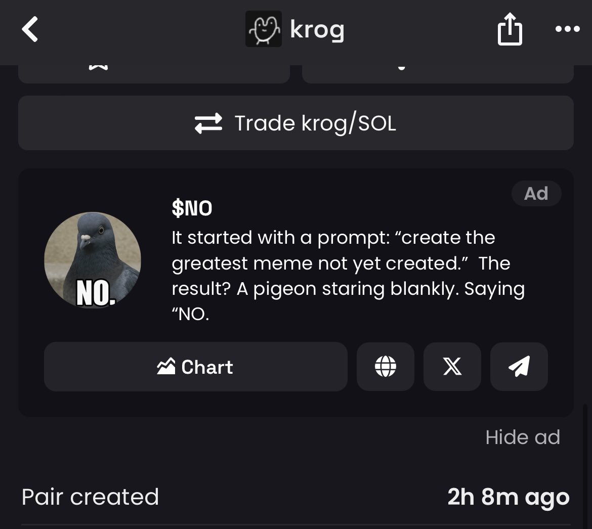 JayGemzCalls's tweet image. So people are pushing the this fake $KROG that is a straight up scam copy of @krogaisol 

The real KROG is ALx6FDssJG2LLpTVntBC4H2SxXryukeXC7s96PZLpump 

- deployed on @pumpdotfun 3 days prior
 
- bonded to DEX 4 minutes prior 

- IS CONFIRMED BY THE ACTUAL @krogaisol IN BIO