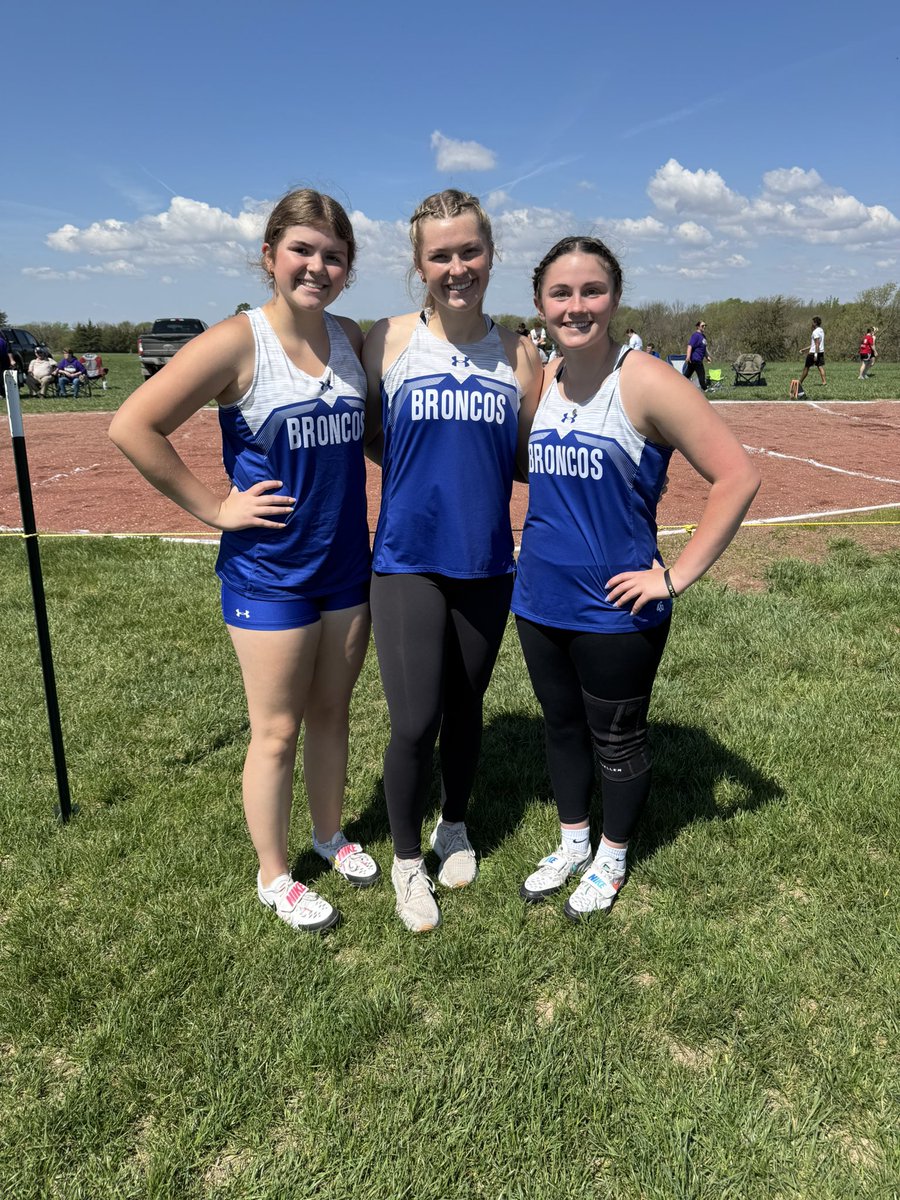 Shoutout to these three starting the conference meet with season PR’s!  Proud of all the throwers today!  Keep it up Broncos! <a href="/cpsbroncos/">Centennial School</a>