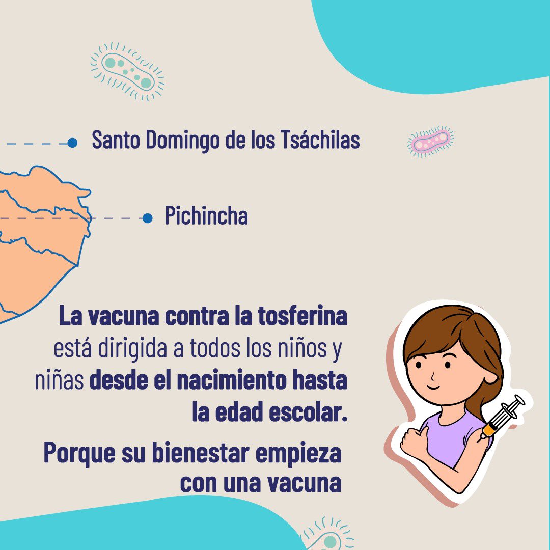 Salud_Ec's tweet photo. #ElNuevoEcuador | La tos ferina puede ser peligrosa para los más pequeños.

Prevenirla está en tus manos.

Vacuna, informa y cuida.

Únete a la campaña y protege a los más pequeños. https://t.co/LYYGAXckhn