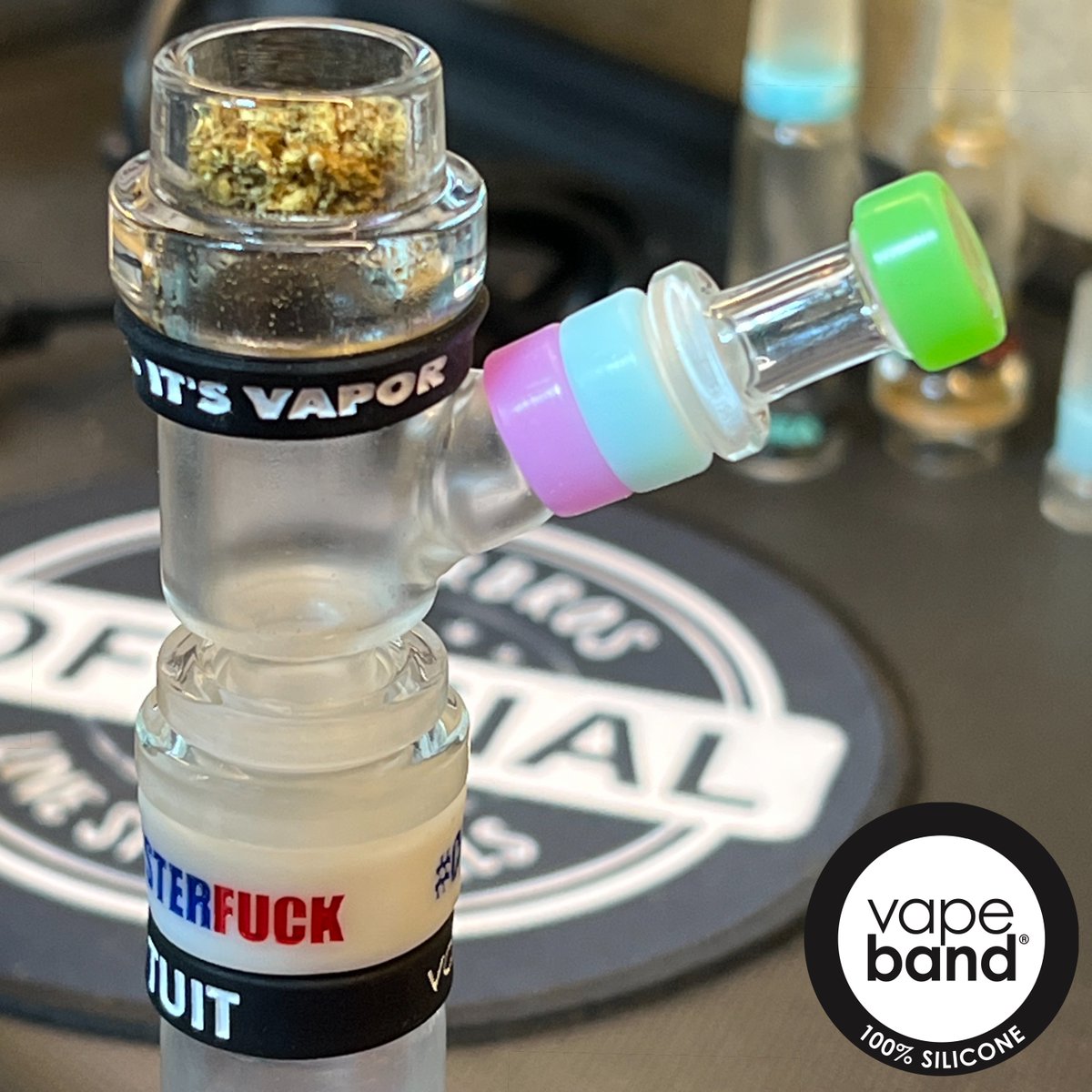 Use VapeBand® on Everything...
Use them on Carts (as Approved by the Department of Health) Use them on Rigs, Dab Pens and more. Makes for good gripping!
Custom made w/ your brand. Contact us today!  vapeband.com 
#CannabisCommunity #mmj #cannabis #MedicalMarijuana