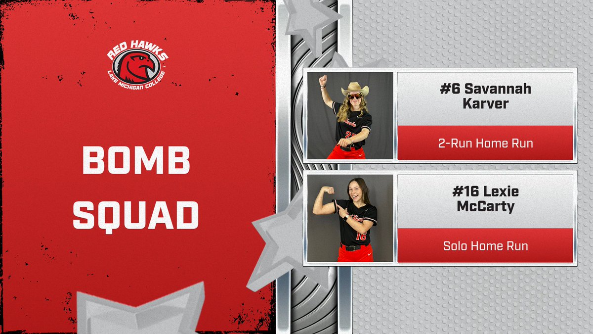 SOPHOMORE STUDS 💣 Savannah and Lexie got it done on sophomore day! Two home runs helped lead the Red Hawks to a 7-3 victory over Glen Oaks to finish conference play 🙌🏼 

#TalonTough #PartyOnOurSide