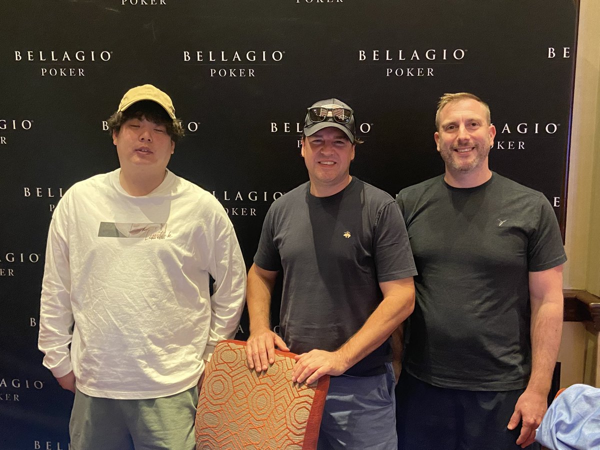 Three way chop in today’s $200 NLH tournament. 

Play tomorrow’s $200 mystery bounty tournaments! 11am and 4pm. Both with a $200 buy-in and a $4k guarantee