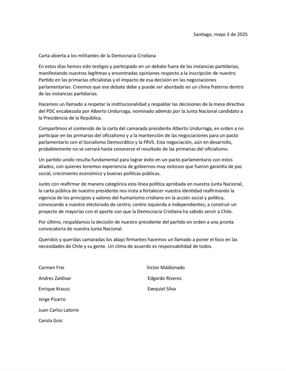 El esfuerzo de reconstituir un frente de centro izquierda entre la DC  y el Socialismo Democrático ha sido una consistente y coherente línea de <a href="/aundurragav/">Alberto Undurraga</a> no de ahora, sino desde hace mucho. En buena hora los líderes históricos de la DC lo valoran y respaldan en este  esfuerzo.